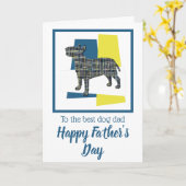 ブルル・テリア イングリッシュドッグ トリカラー 父の日 カード (黄色い花)