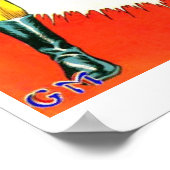 ブルレットマンヴィンテージ漫画ブックカバーポスター ポスター (角)