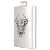 ブルワイルドアニマル自然イラストレーションアートタトゥー フラスク (左)