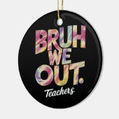 ブルワウアウト先生最終日サマーブレイク絞り染め セラミックオーナメント (左)