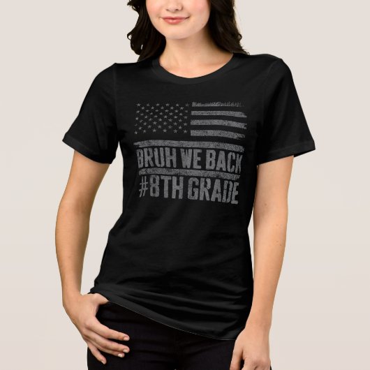 ブルワウバック8年生新学期米国国旗 トライブレンドＴシャツ (正面)
