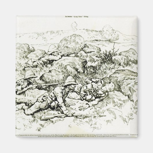 ブルワナ「ロング・トム」発射 マグネット (正面)