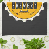 ブルワリパーソナライズされたービールボトルキャップバー キッチンタオル (折り畳み)