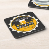 ブルワリパーソナライズされたービールボトルキャップバー コースター (左側)