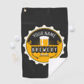 ブルワリパーソナライズされたービールボトルキャップバー ゴルフタオル (インサイチュ)