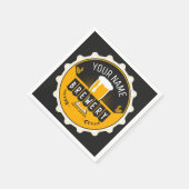 ブルワリパーソナライズされたービールボトルキャップバー スタンダードカクテルナプキン (角)