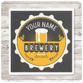 ブルワリパーソナライズされたービールボトルキャップバー スタンダードカクテルナプキン
