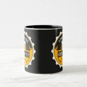 ブルワリパーソナライズされたービールボトルキャップバー ツートーンマグカップ (中央)