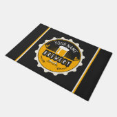 ブルワリパーソナライズされたービールボトルキャップバー ドアマット (アングル)