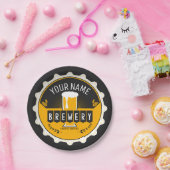 ブルワリパーソナライズされたービールボトルキャップバー ペーパープレート (パーティー)