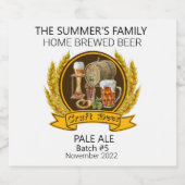ブルワリモダンーカスタムクラフトビール水彩 ビールラベル (シングルラベル)