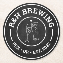 ブルワリーウェディングシャワービールドリンクコースターの好意 ラウンドペーパーコースター