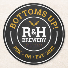 ブルワリーウェディングシャワービールドリンクコースターの好意 ラウンドペーパーコースター