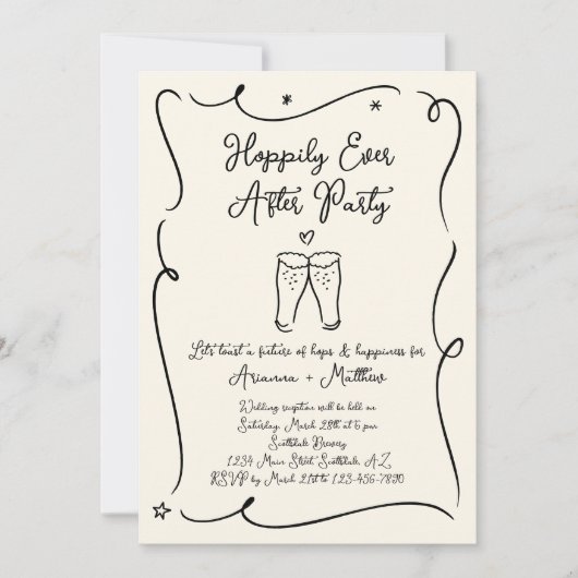 ブルワリーウェディングレセプションオンリー招待状 招待状 (正面)