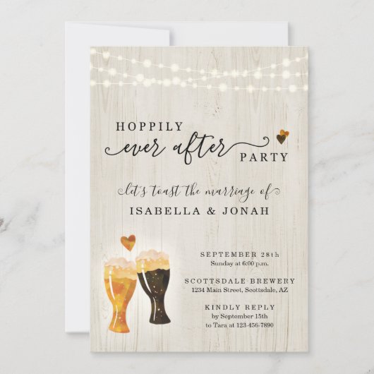 ブルワリーウェディングレセプションオンリー招待状 招待状 (正面)