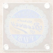 ブルワリーパブパーソナライズされたビールボトルキャップ ガラスコースター (裏面)