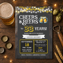 ブルワリー創立33周年おめでとう Cheers and Beers 招待状