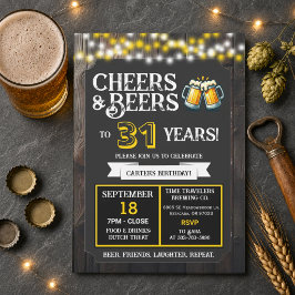 ブルワリー誕生日おめでとう「乾杯とビール」31歳 招待状