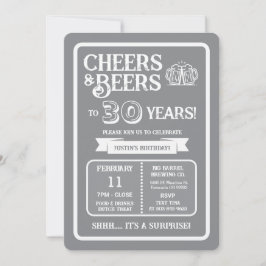 ブルワリー・サプライズで30周年を祝おう「Cheers and Beers」 招待状