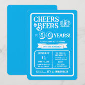 ブルワリー・サプライズで90周年を祝おう Cheers+and+Beers 招待状 (正面/裏面)