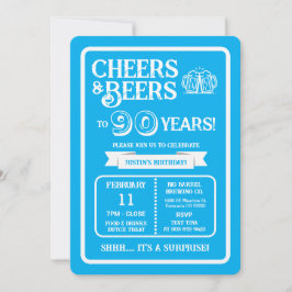 ブルワリー・サプライズで90周年を祝おう Cheers+and+Beers 招待状