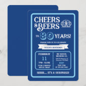 ブルワリー・サプライズ 80周年おめでとう Cheers+Beers 招待状 (正面/裏面)