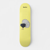 ブルワーのキジの鳥の漫画イラストレーション スケートボード (正面)