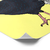ブルワーのキジの鳥の漫画イラストレーション ポスター (角)