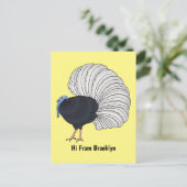 ブルワーのキジの鳥の漫画イラストレーション ポストカード (スタンド正面)