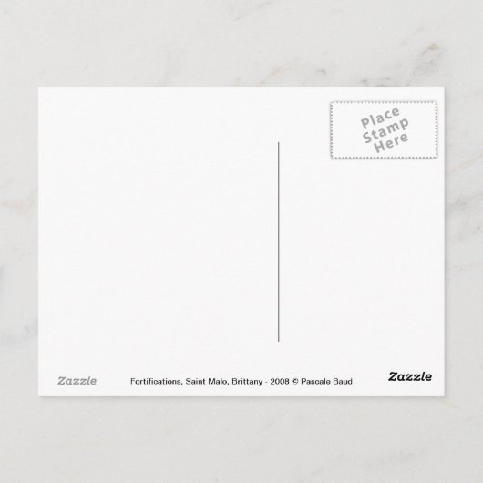 ブルワーク要塞サンマロブリタニーハガキ ポストカード (裏面)