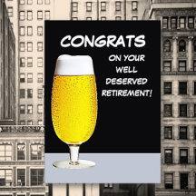 ブルワー!おもしろい、退職後のグリーティングカード