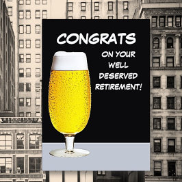 ブルワー！おもしろい、退職後のグリーティングカード カード