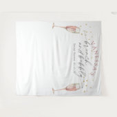 ブルンシンプルクと泡立つブライダルシャワーの背景 タペストリー (正面(横))