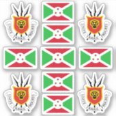 ブルンジの国のシンボル/武器と旗のコート シール (正面)