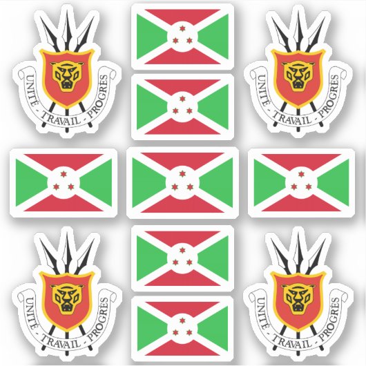 ブルンジの国のシンボル/武器と旗のコート シール (正面)