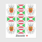ブルンジの国のシンボル/武器と旗のコート シール (シート)
