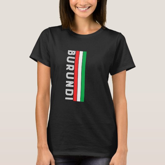 ブルンジの国旗の色 Tシャツ (正面)