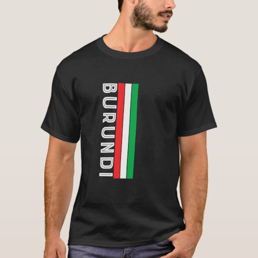 ブルンジの国旗の色 Tシャツ (正面)
