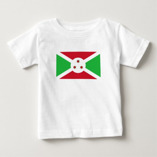 ブルンジの愛国心フラグ ベビーTシャツ (正面)