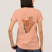 ブルンジの旗と地図Tシャツ Tシャツ (裏面)