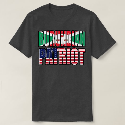 ブルンジアンアメリカンプライド伝統国旗Gif Tシャツ (デザイン正面)
