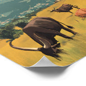 ブルンジイラストレーショントラベルアートヴィンテージ ポスター (角)