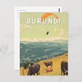 ブルンジイラストレーショントラベルアートヴィンテージ ポストカード (正面/裏面)