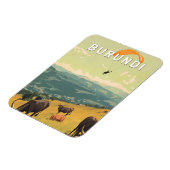 ブルンジイラストレーショントラベルアートヴィンテージ マグネット (左側)