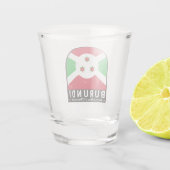 ブルンジ国旗のエンブレム動揺してヴィンテージ ショットグラス (裏面)