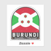 ブルンジ国旗のエンブレム動揺してヴィンテージ シール (シート)