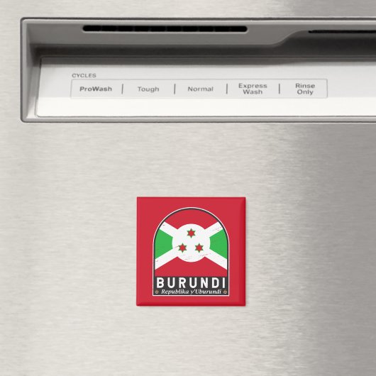 ブルンジ国旗のエンブレム動揺してヴィンテージ マグネット (インサイチュ (食洗機))