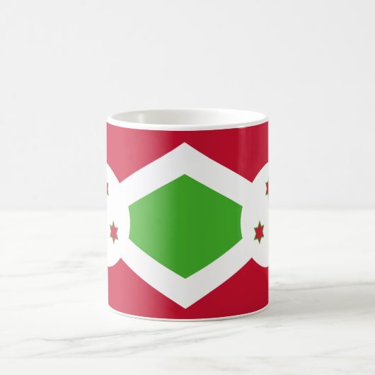 ブルンジ国旗のセラミックマグカップ コーヒーマグカップ (中央)
