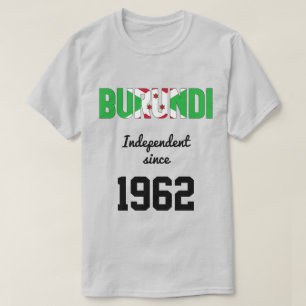 ブルンジ国旗の独立性お祝いTシャツ Tシャツ