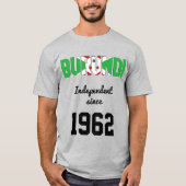 ブルンジ国旗の独立性お祝いTシャツ Tシャツ (正面)